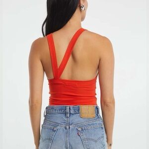 Line By K Ximeno Tank - Persimmon